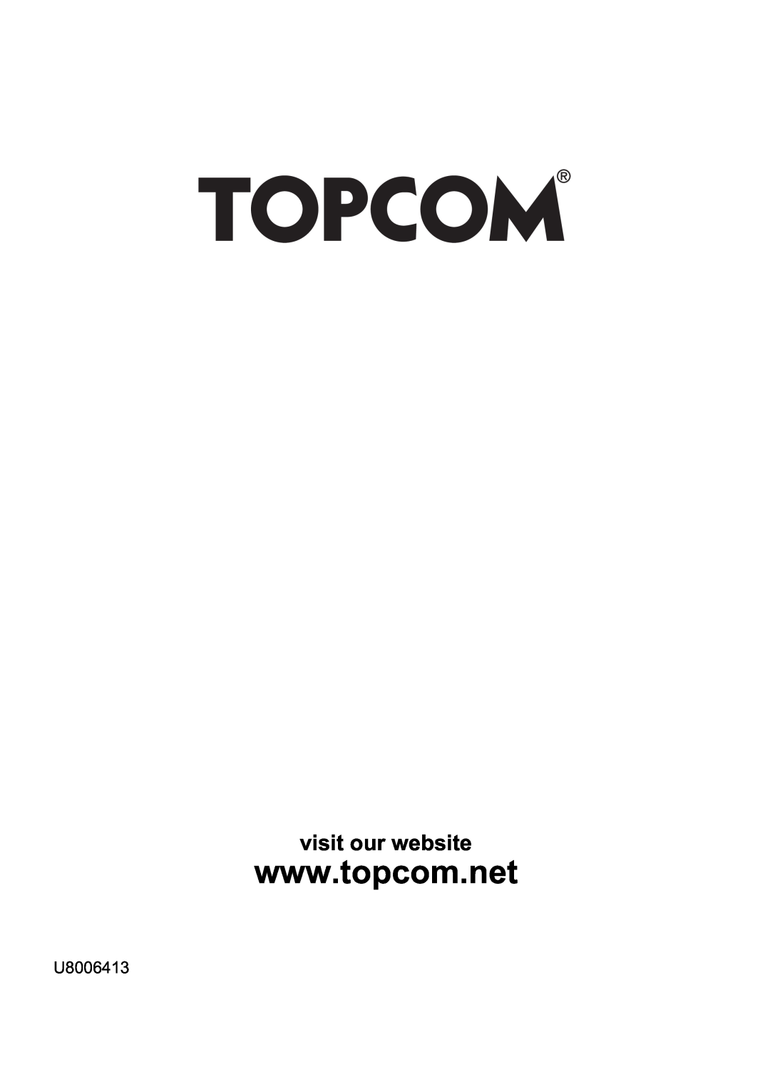 Topcom BUTLER 4200 manual visit our website, U8006413 