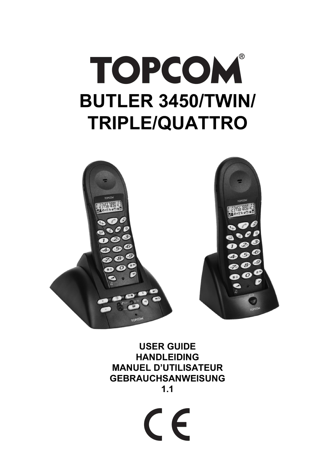 Topcom BUTLER 3450, BUTLER Quattro manual Butler 3450/TWIN TRIPLE/QUATTRO 