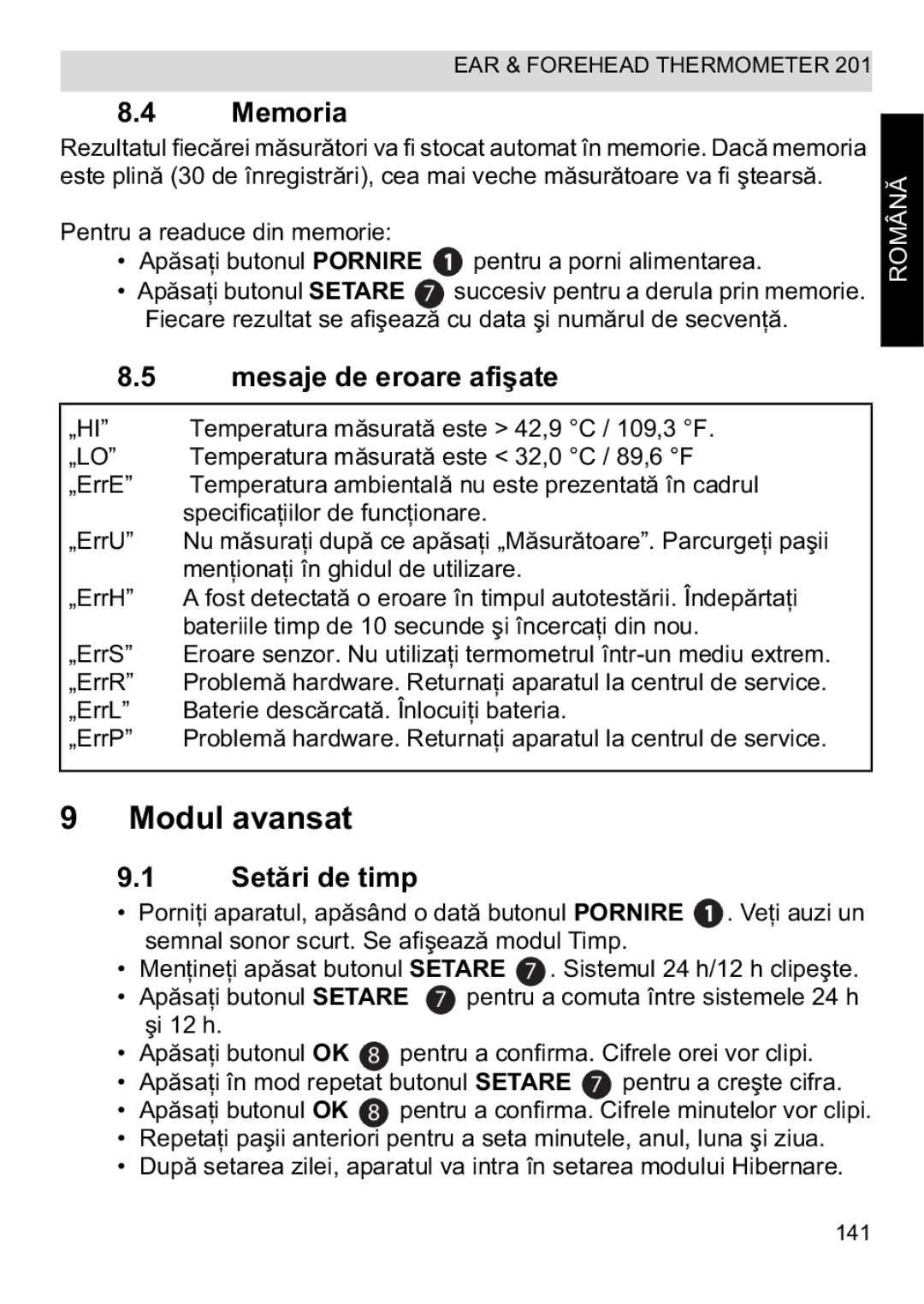 Topcom CE0123 manual do utilizador Modul avansat 