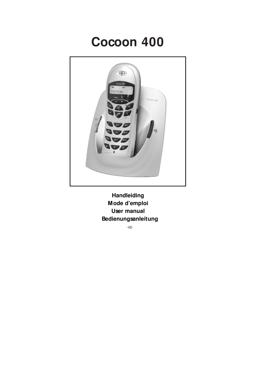 Topcom COCOON 400 user manual Cocoon 