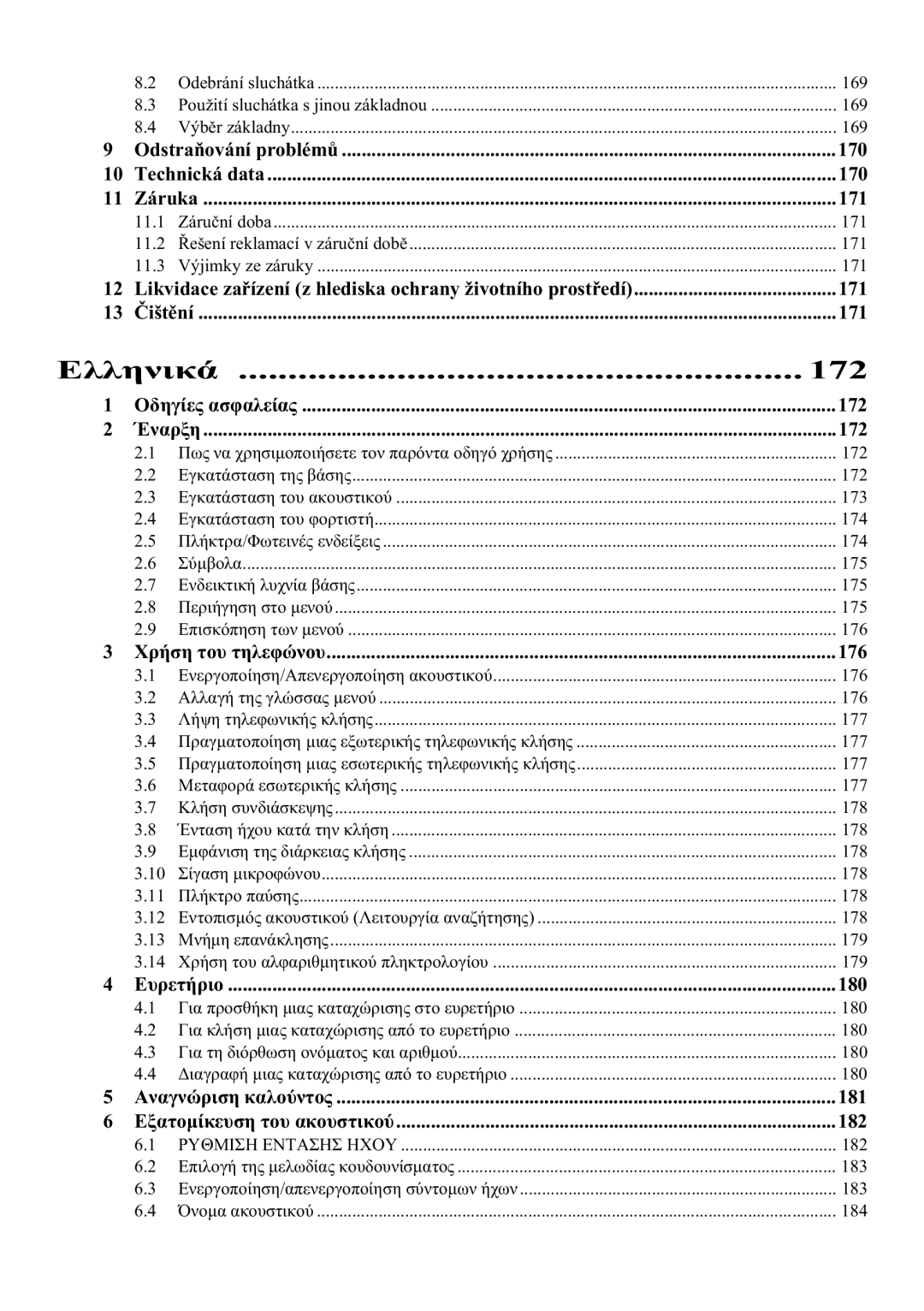 Topcom E400 manual 172 