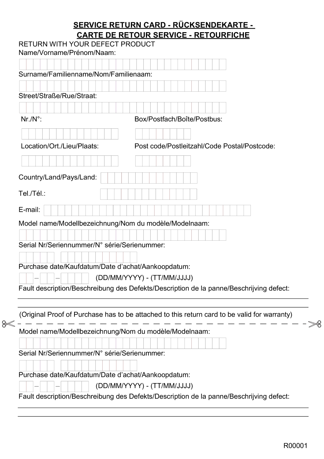 Topcom FIDELITY 1010 manual Return with Your Defect Product 