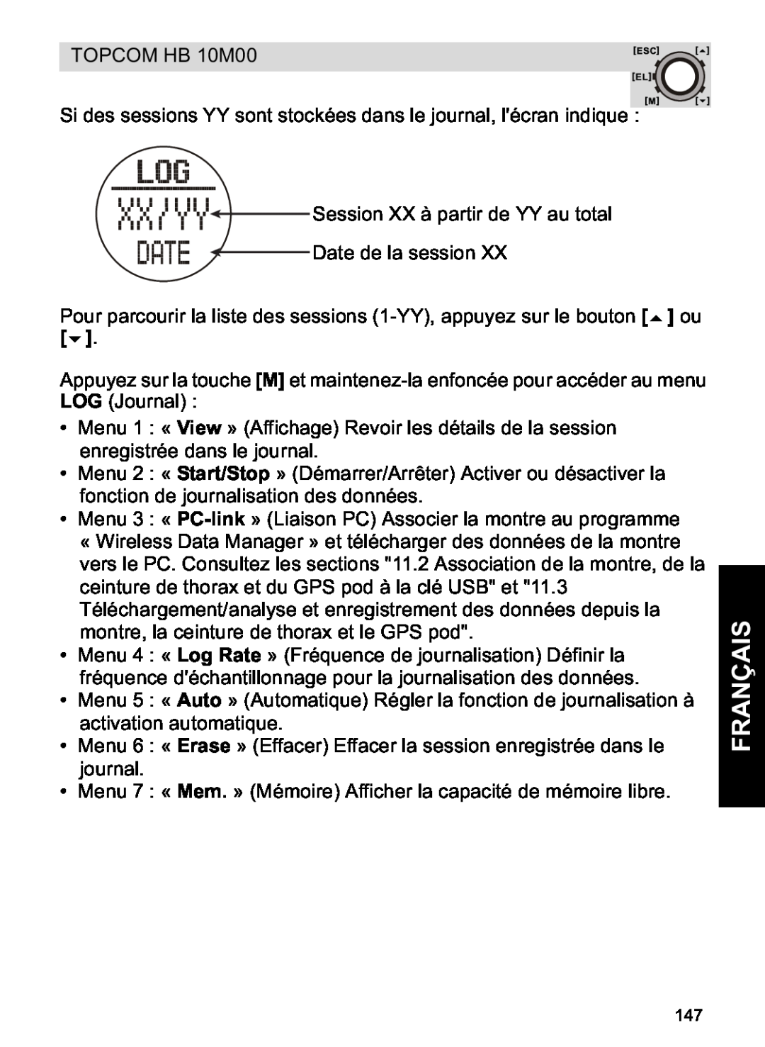 Topcom HB 10M00 manual Français 