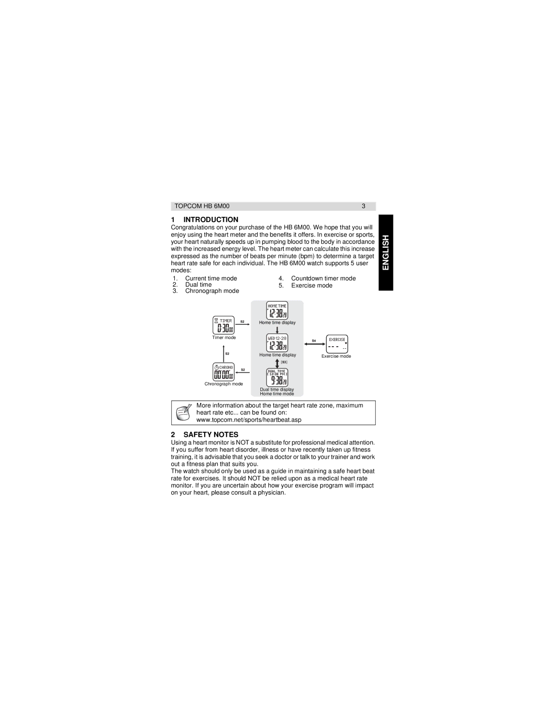 Topcom HB 6M00 manual Introduction, Safety Notes 