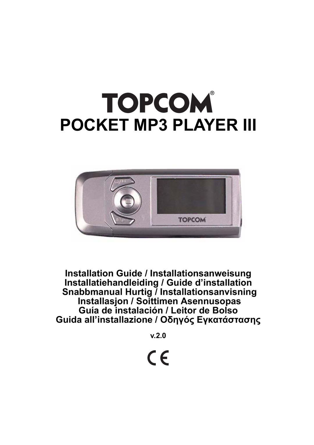 Topcom III manual Pocket MP3 Player 