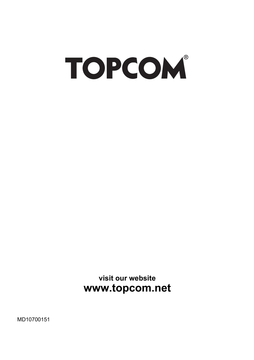 Topcom M1250 manual Visit our website 