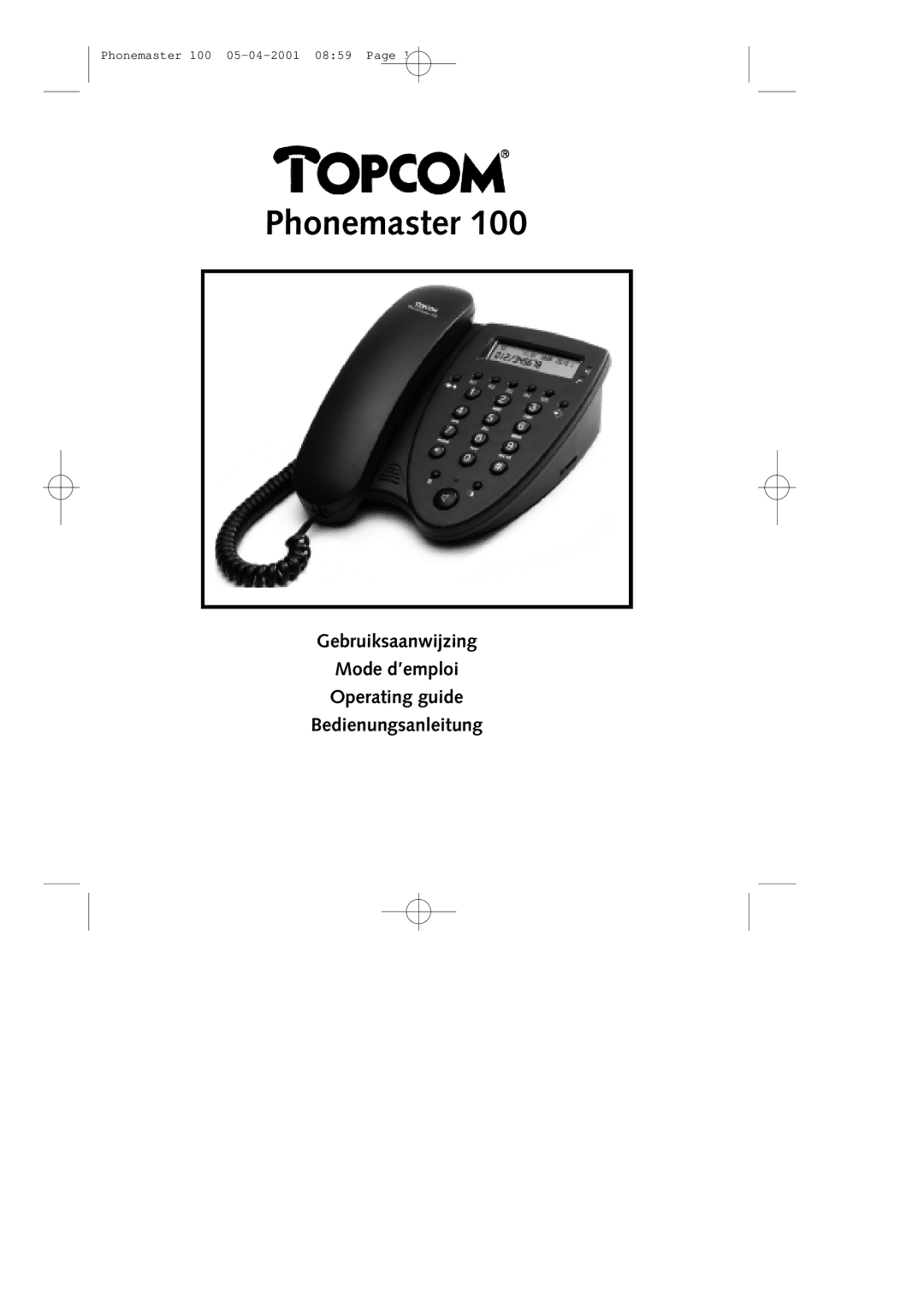 Topcom Phonemaster 100 manual 