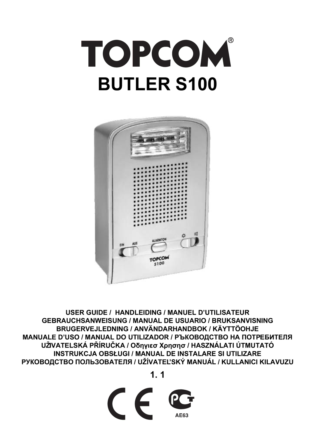 Topcom manual do utilizador Butler S100 