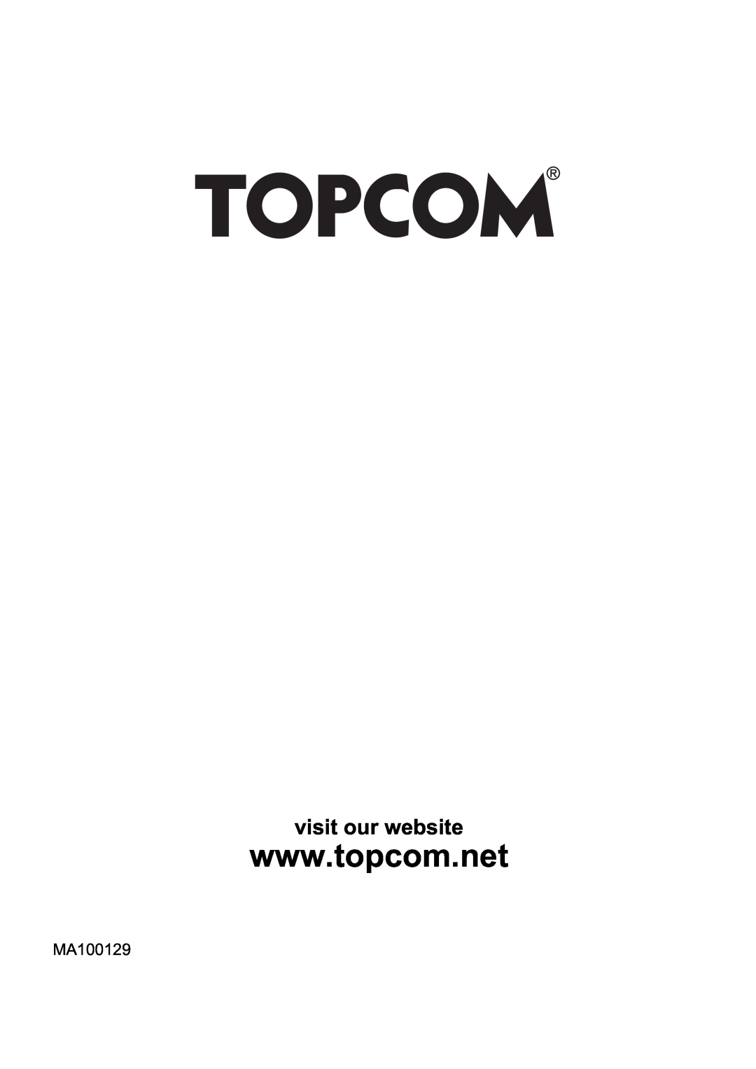 Topcom S100 manual do utilizador visit our website, MA100129 