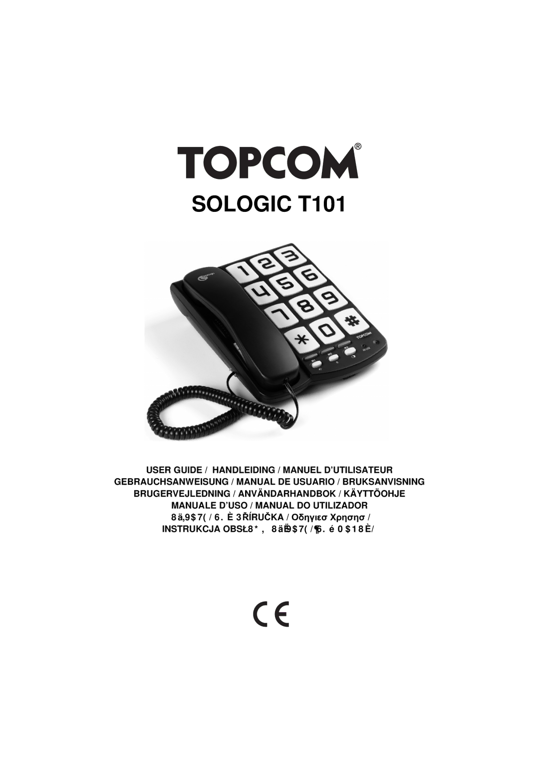 Topcom manual do utilizador Sologic T101 