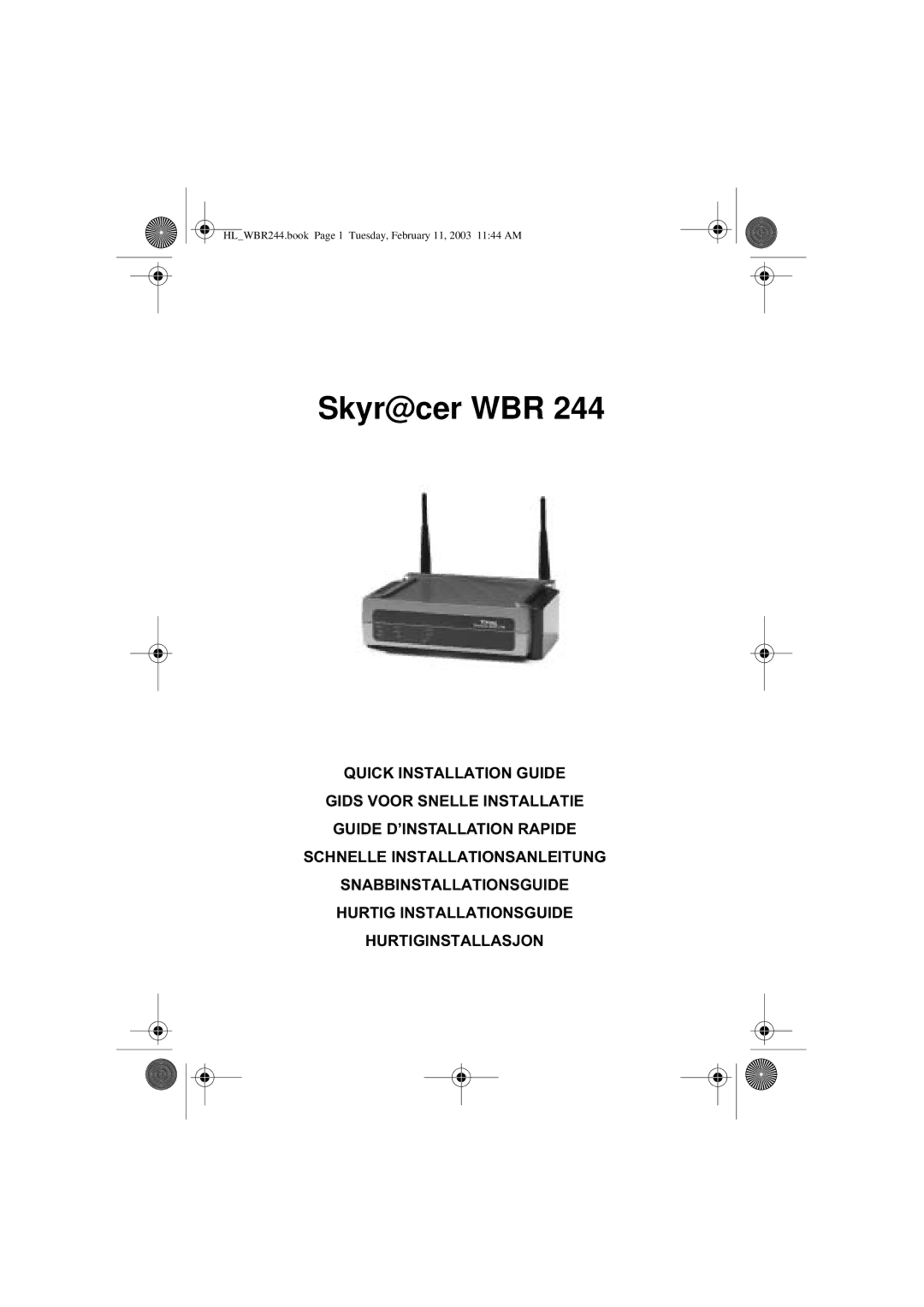 Topcom WBR 244 manual Skyr@cer WBR 