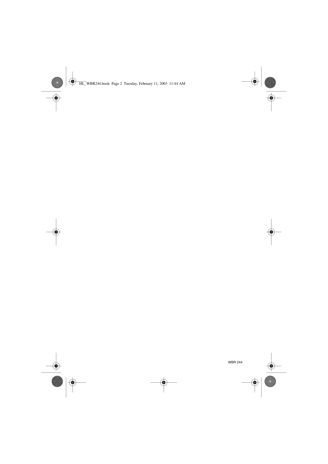 Topcom WBR 244 manual HLWBR244.book Page 2 Tuesday, February 11, 2003 1144 AM 