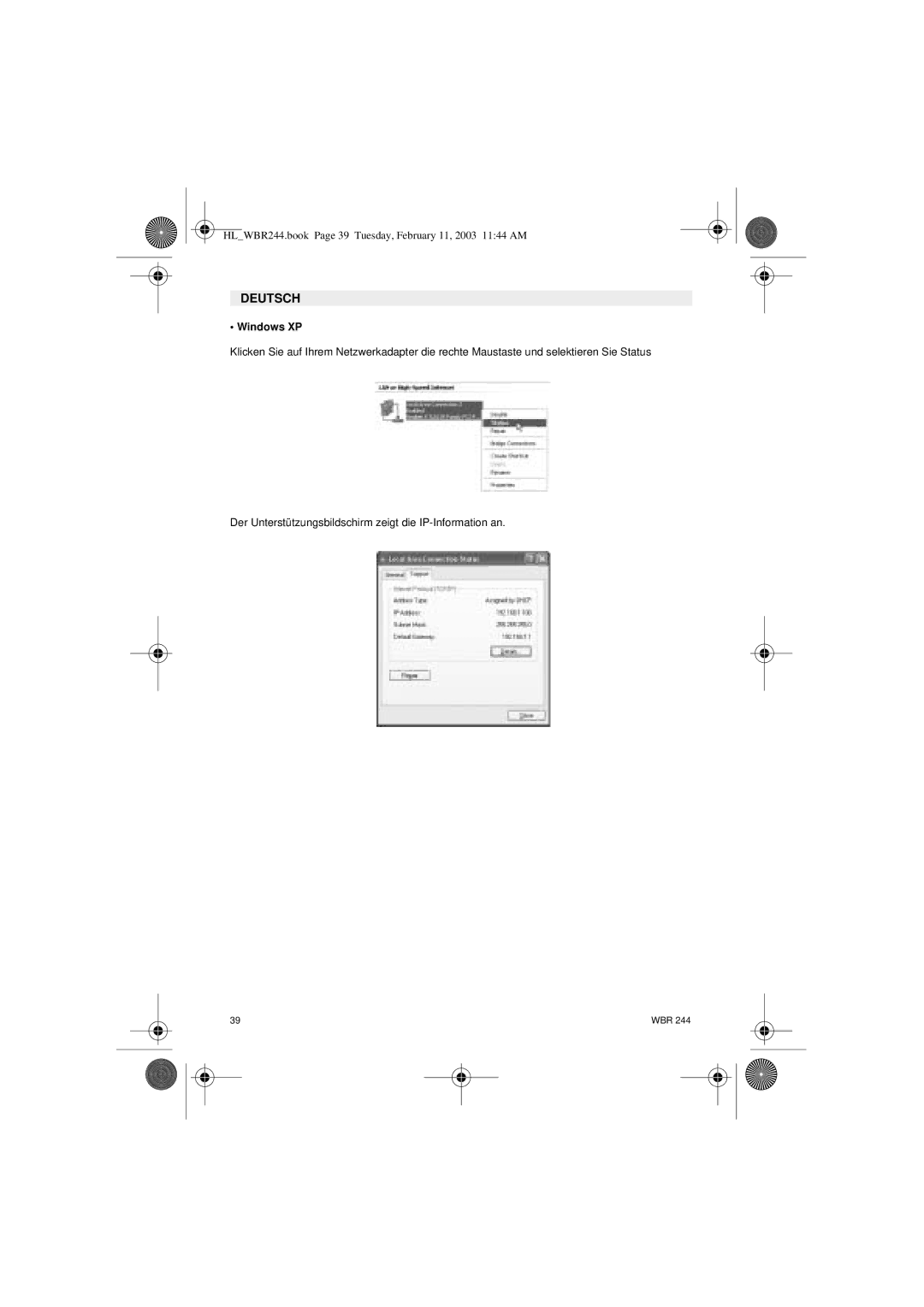 Topcom WBR 244 manual HLWBR244.book Page 39 Tuesday, February 11, 2003 1144 AM 