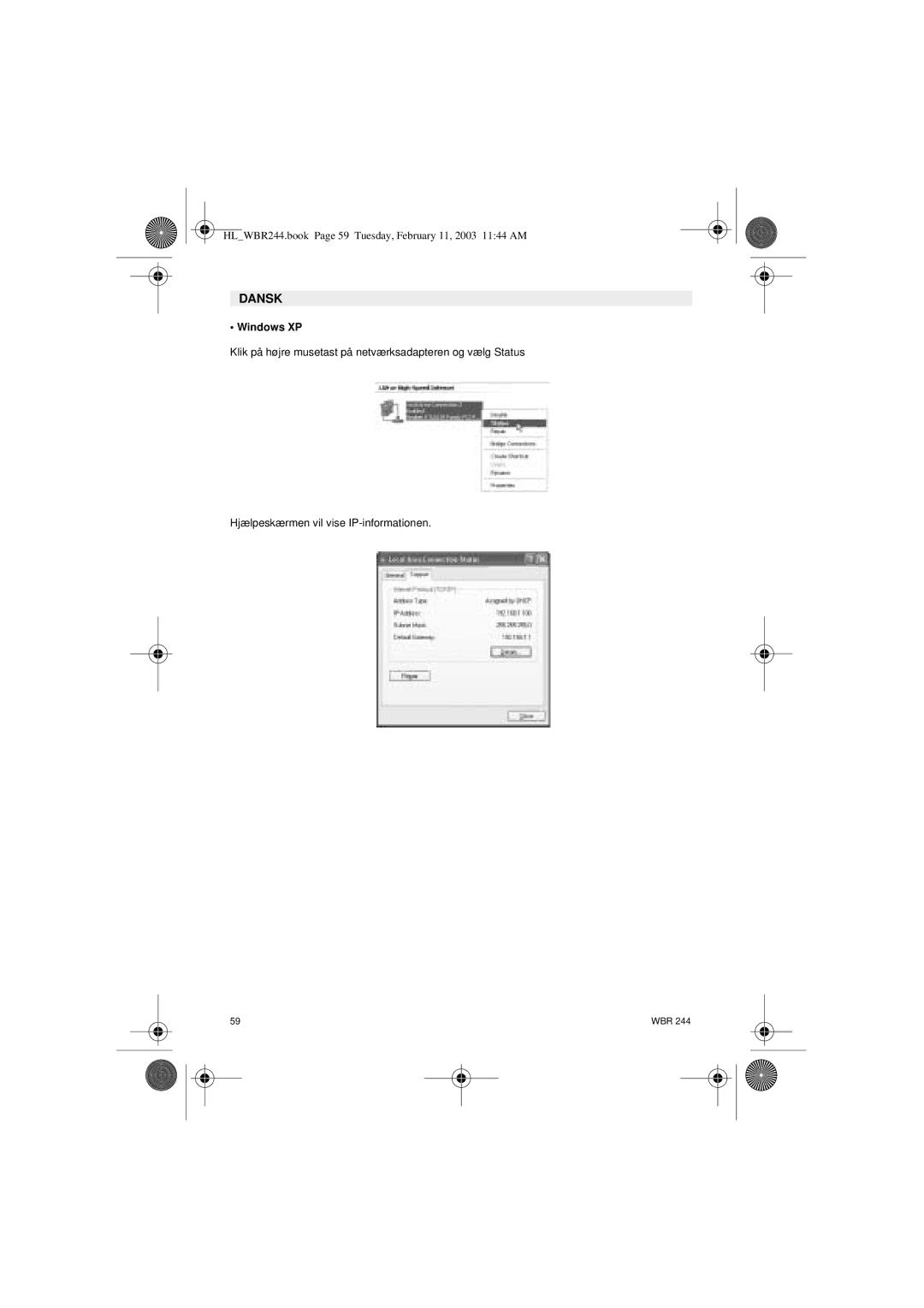 Topcom WBR 244 manual HLWBR244.book Page 59 Tuesday, February 11, 2003 1144 AM 