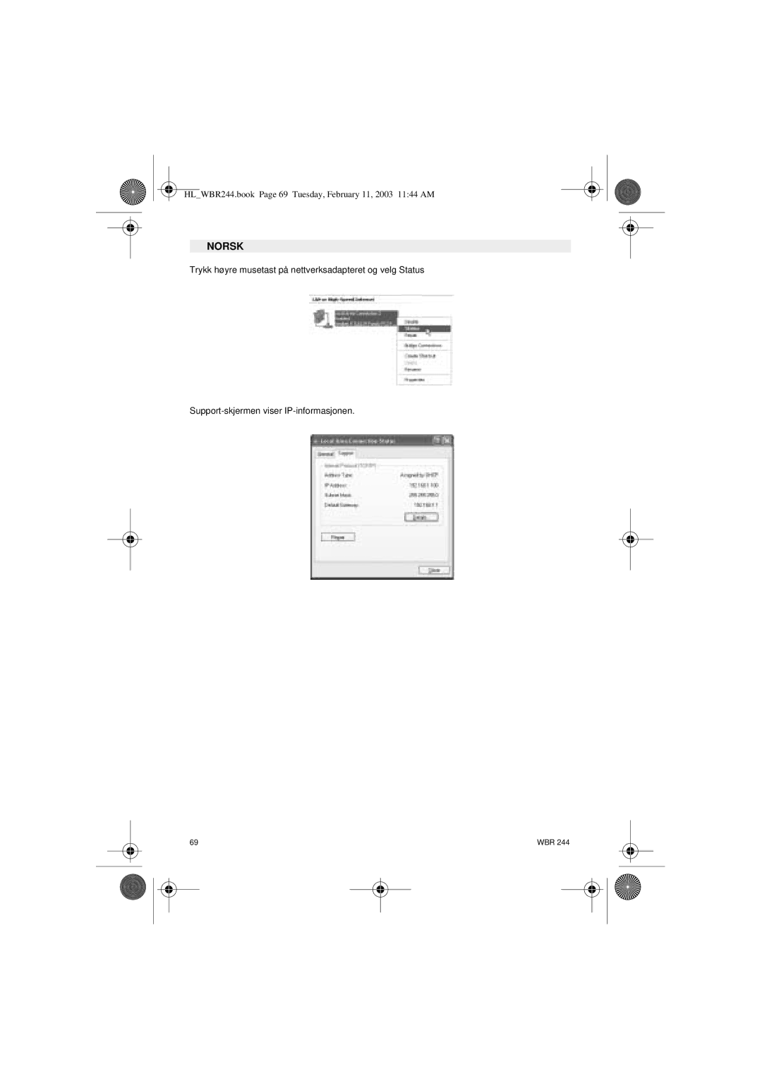 Topcom WBR 244 manual HLWBR244.book Page 69 Tuesday, February 11, 2003 1144 AM 