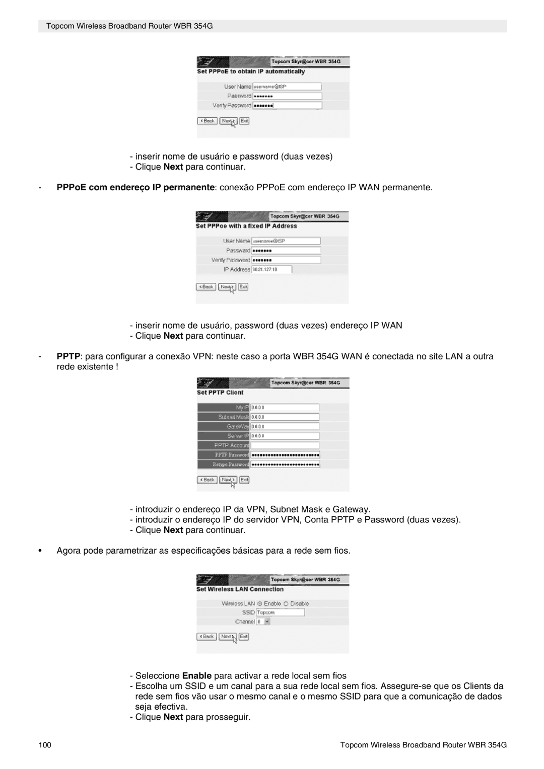 Topcom manual do utilizador Topcom Wireless Broadband Router WBR 354G 