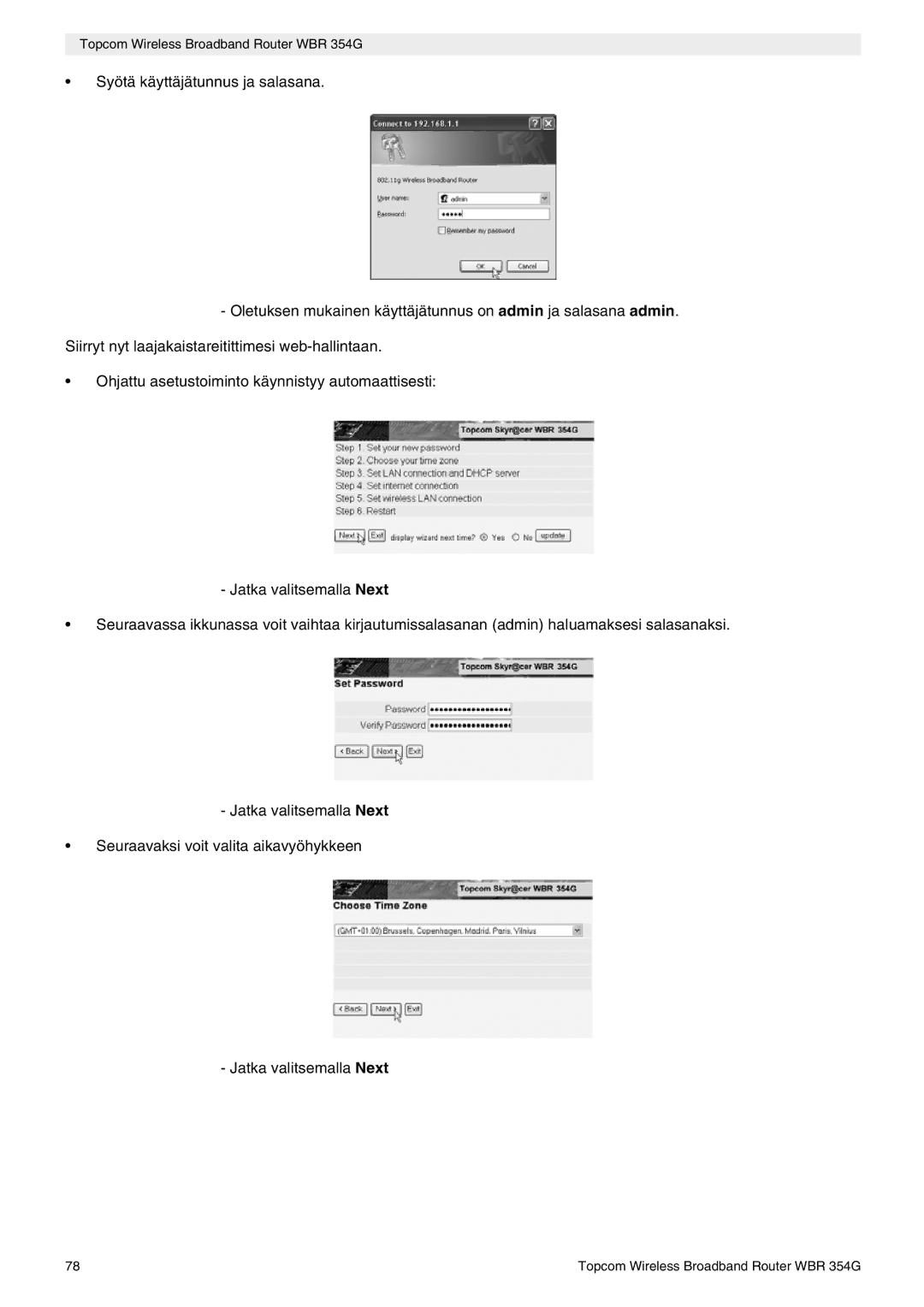 Topcom manual do utilizador Topcom Wireless Broadband Router WBR 354G 