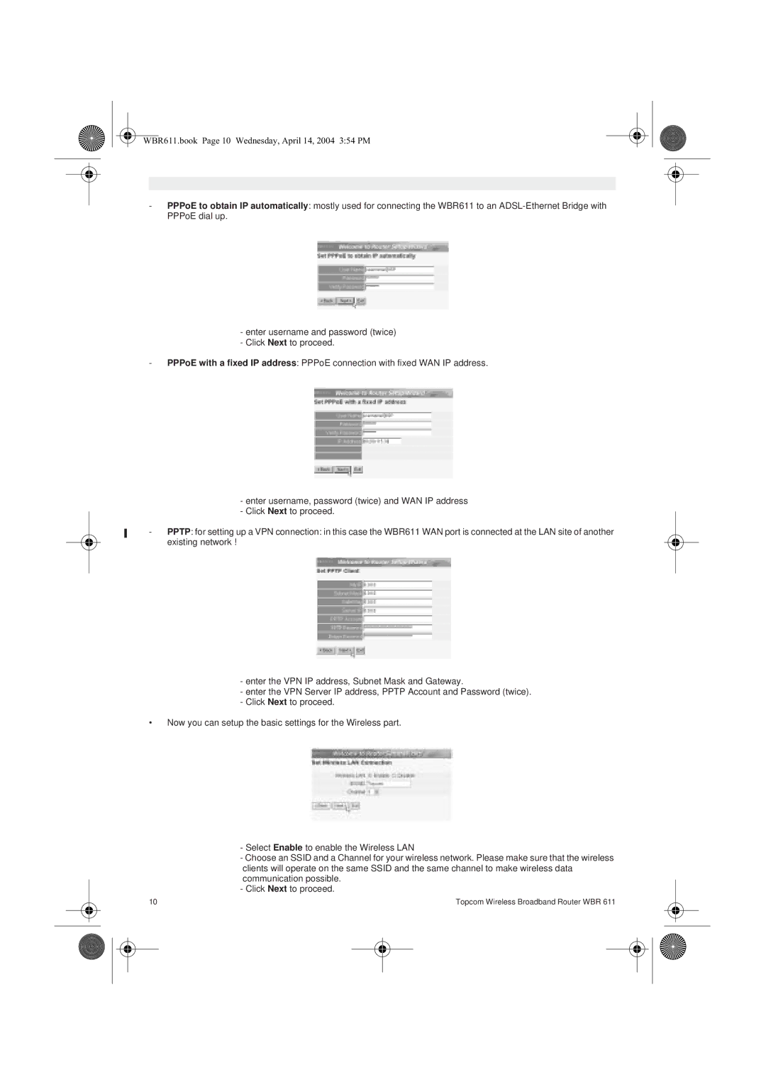 Topcom WBR 611 manual do utilizador WBR611.book Page 10 Wednesday, April 14, 2004 354 PM 