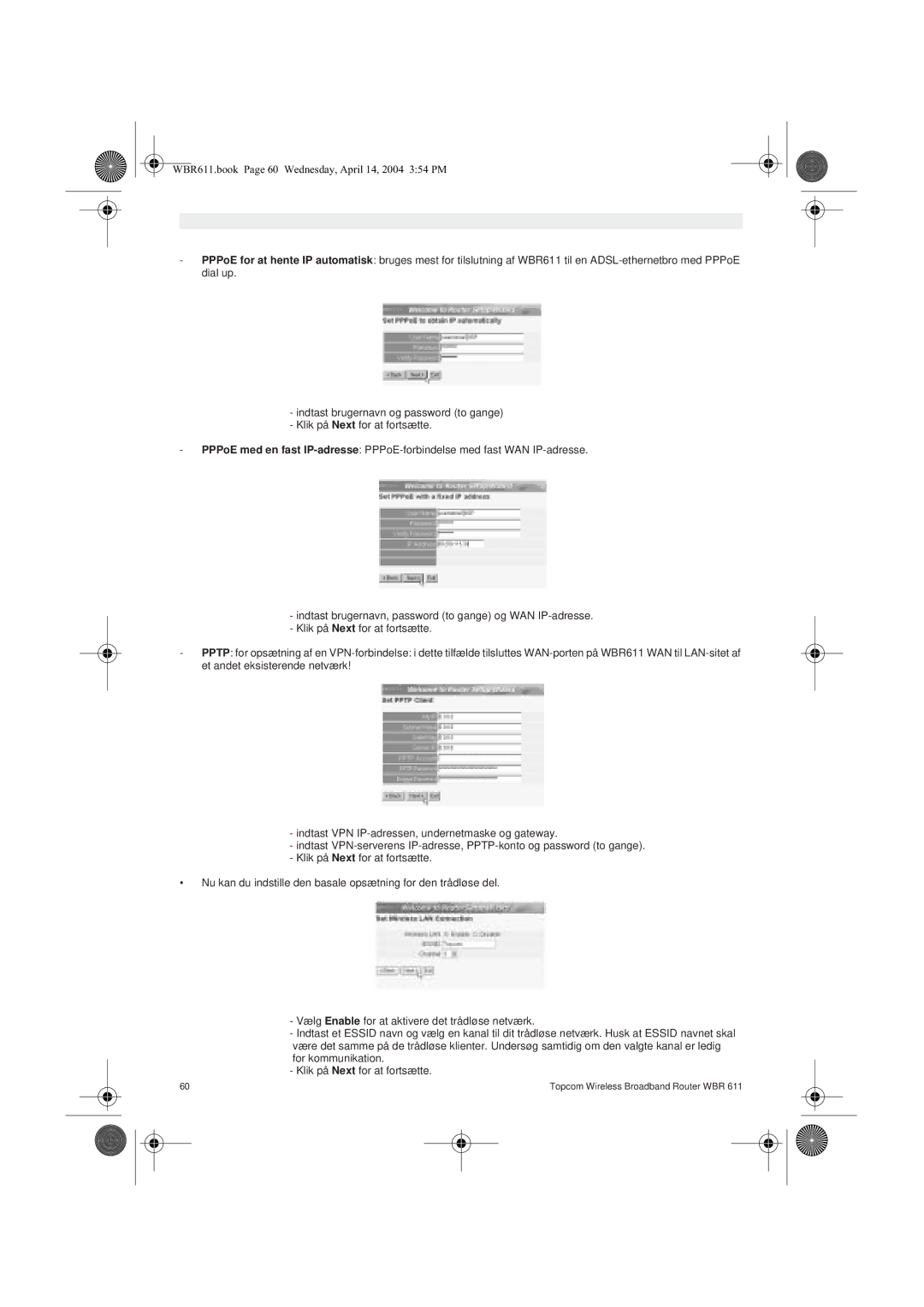 Topcom WBR 611 manual do utilizador WBR611.book Page 60 Wednesday, April 14, 2004 354 PM 