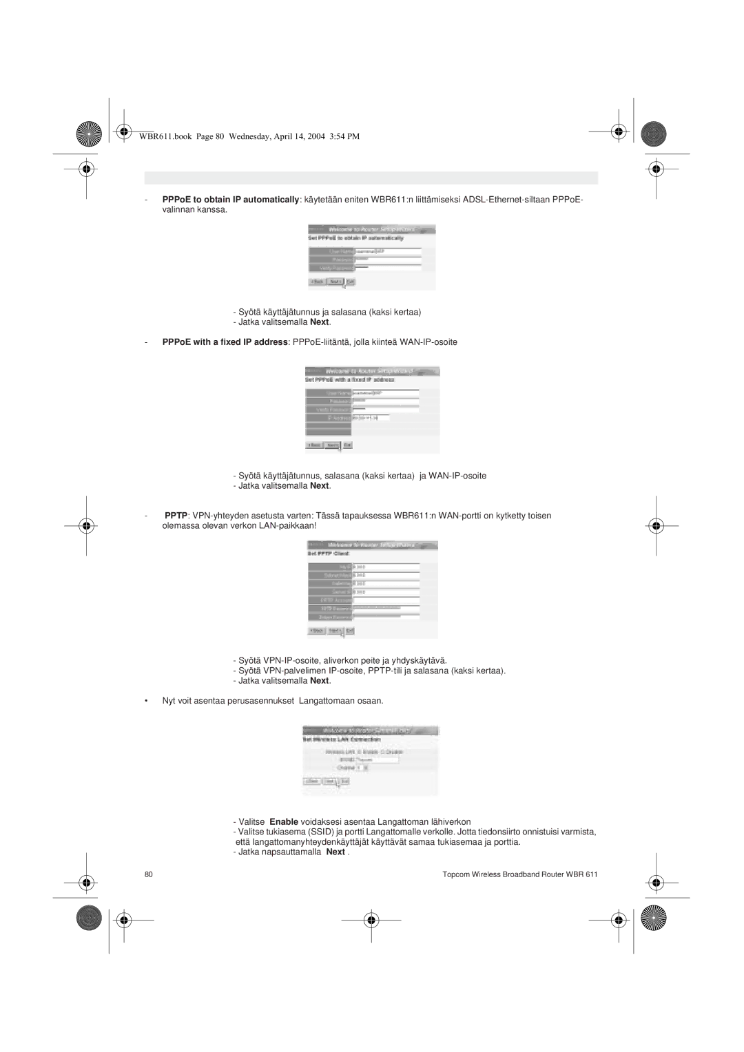 Topcom WBR 611 manual do utilizador WBR611.book Page 80 Wednesday, April 14, 2004 354 PM 
