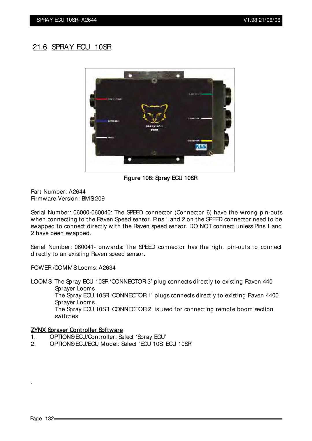 Topcom X20 manual Spray ECU 10SR 