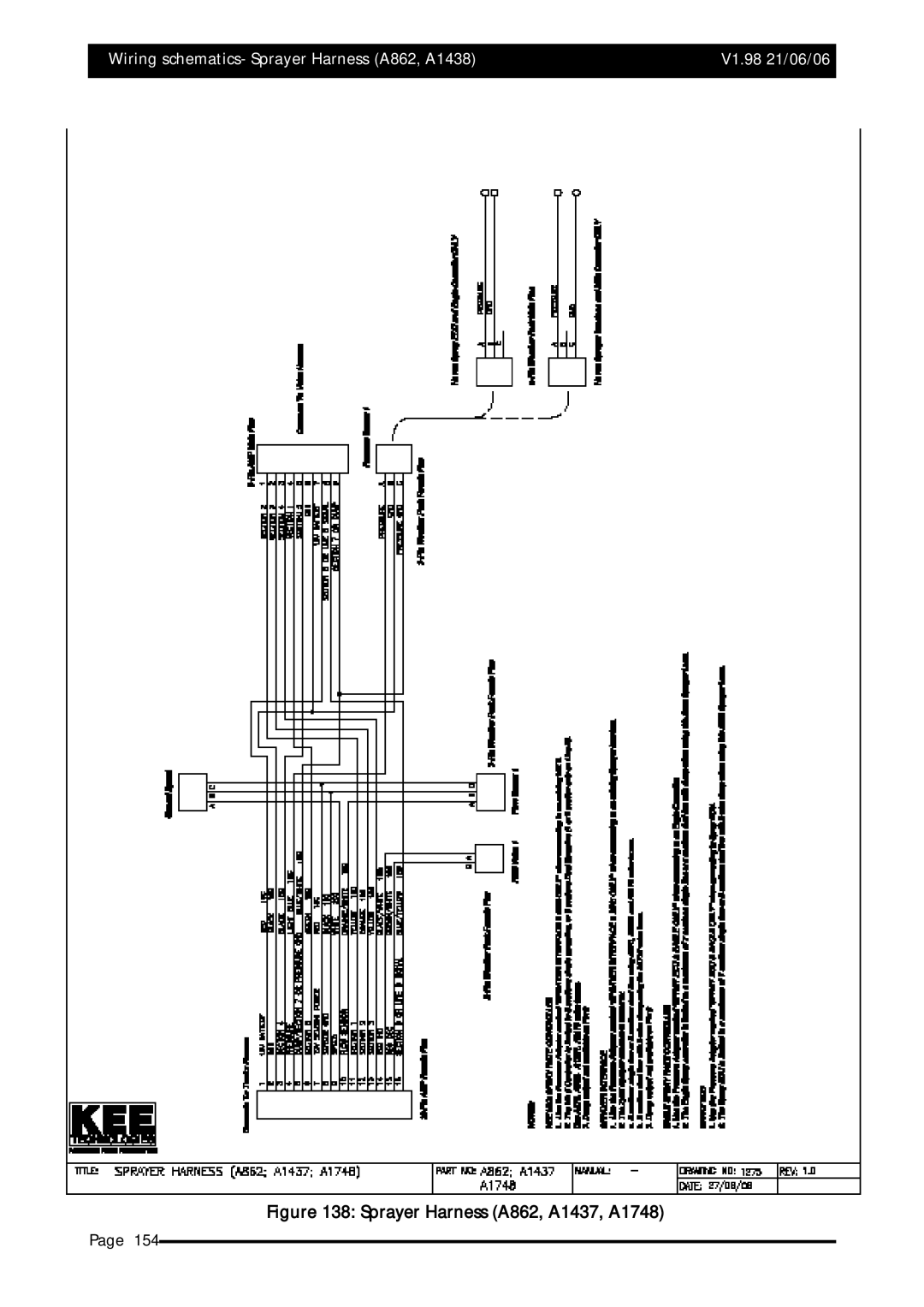 Topcom X20 manual Sprayer Harness A862, A1437, A1748 