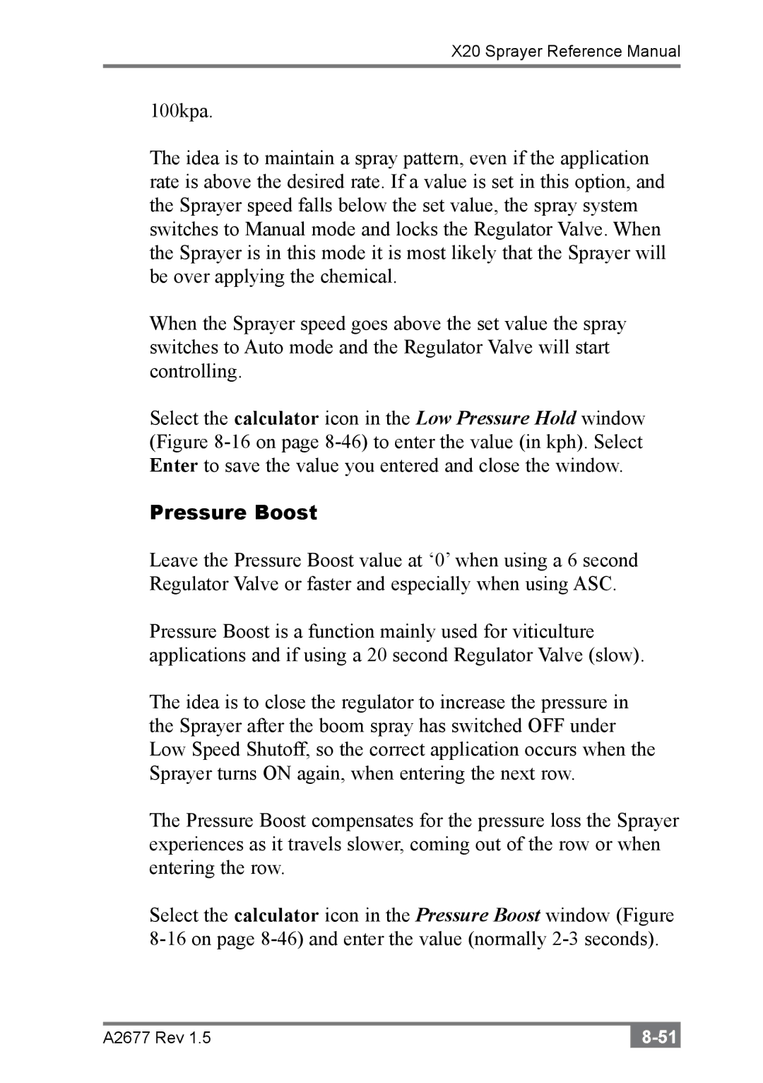 Topcon A2677 manual Pressure Boost 