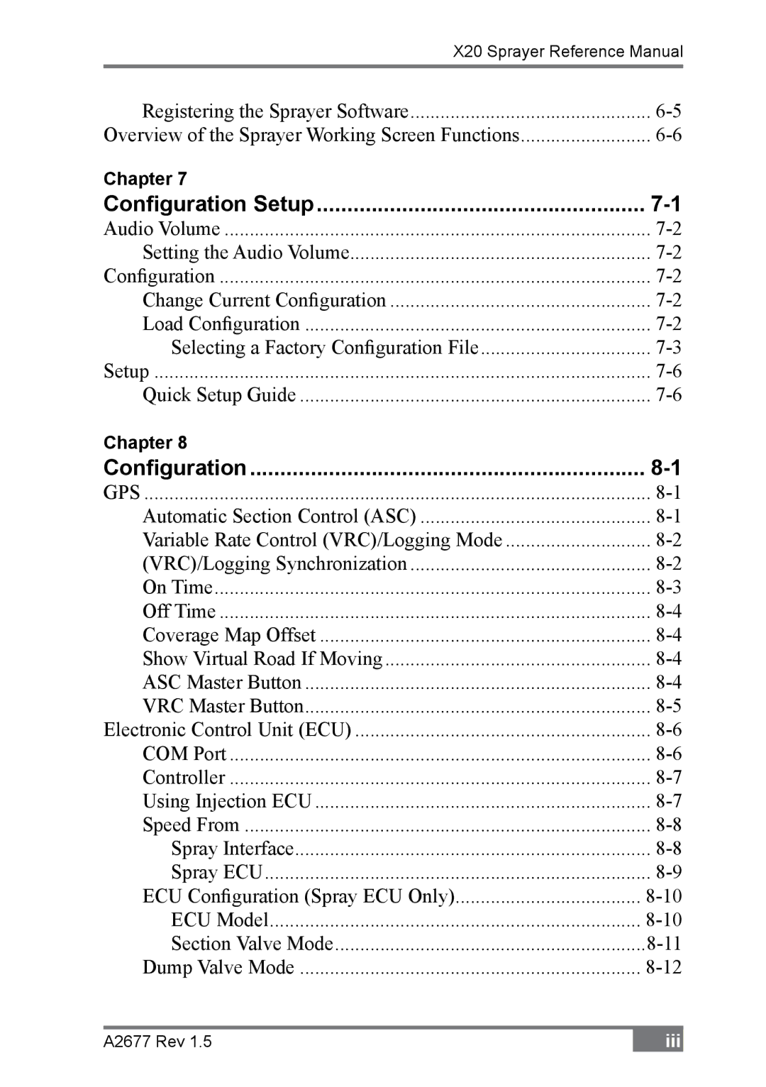 Topcon A2677 manual Configuration Setup 