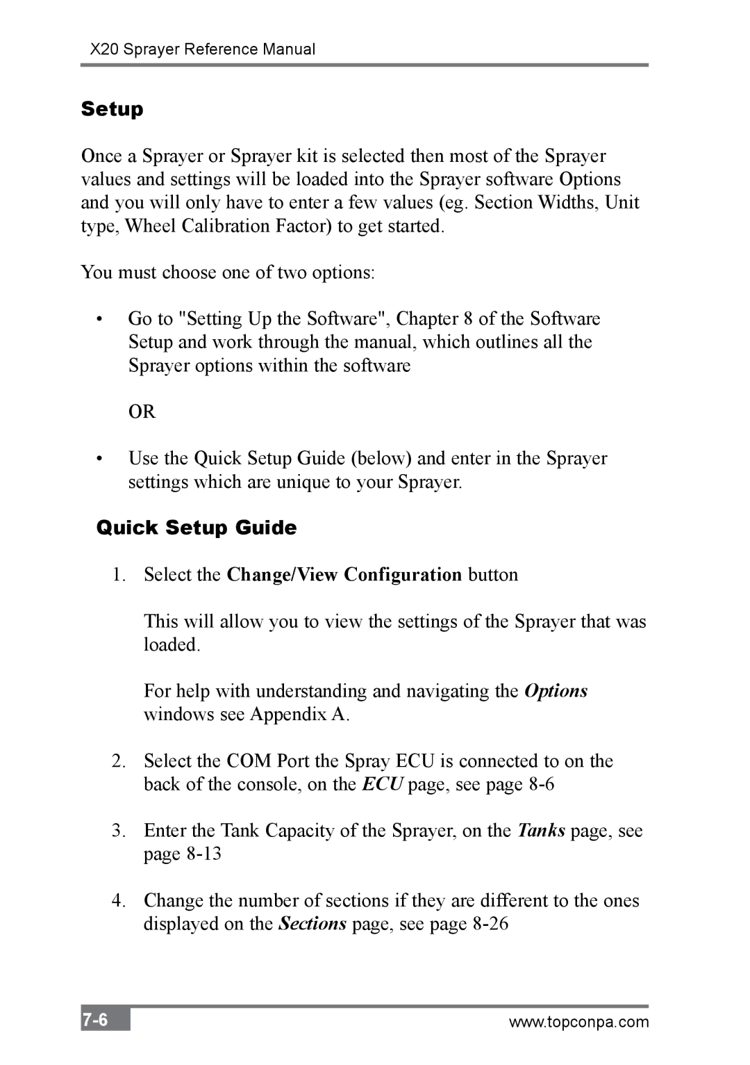 Topcon A2677 manual Quick Setup Guide 