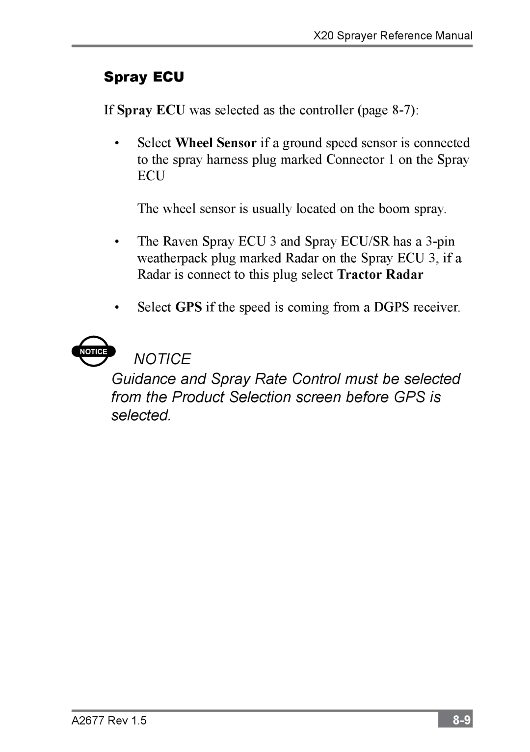 Topcon A2677 manual Spray ECU, Ecu 