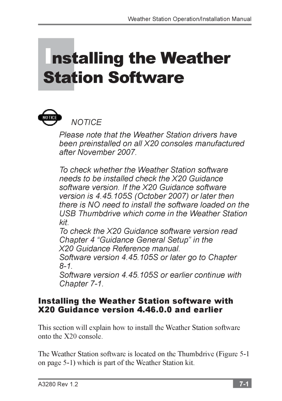 Topcon A3280 installation manual Installing the Weather Station Software 