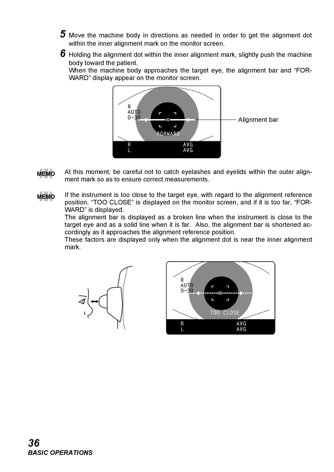 Topcon COMPUTERIZED TONOMETER, CT-80 instruction manual Basic Operations 