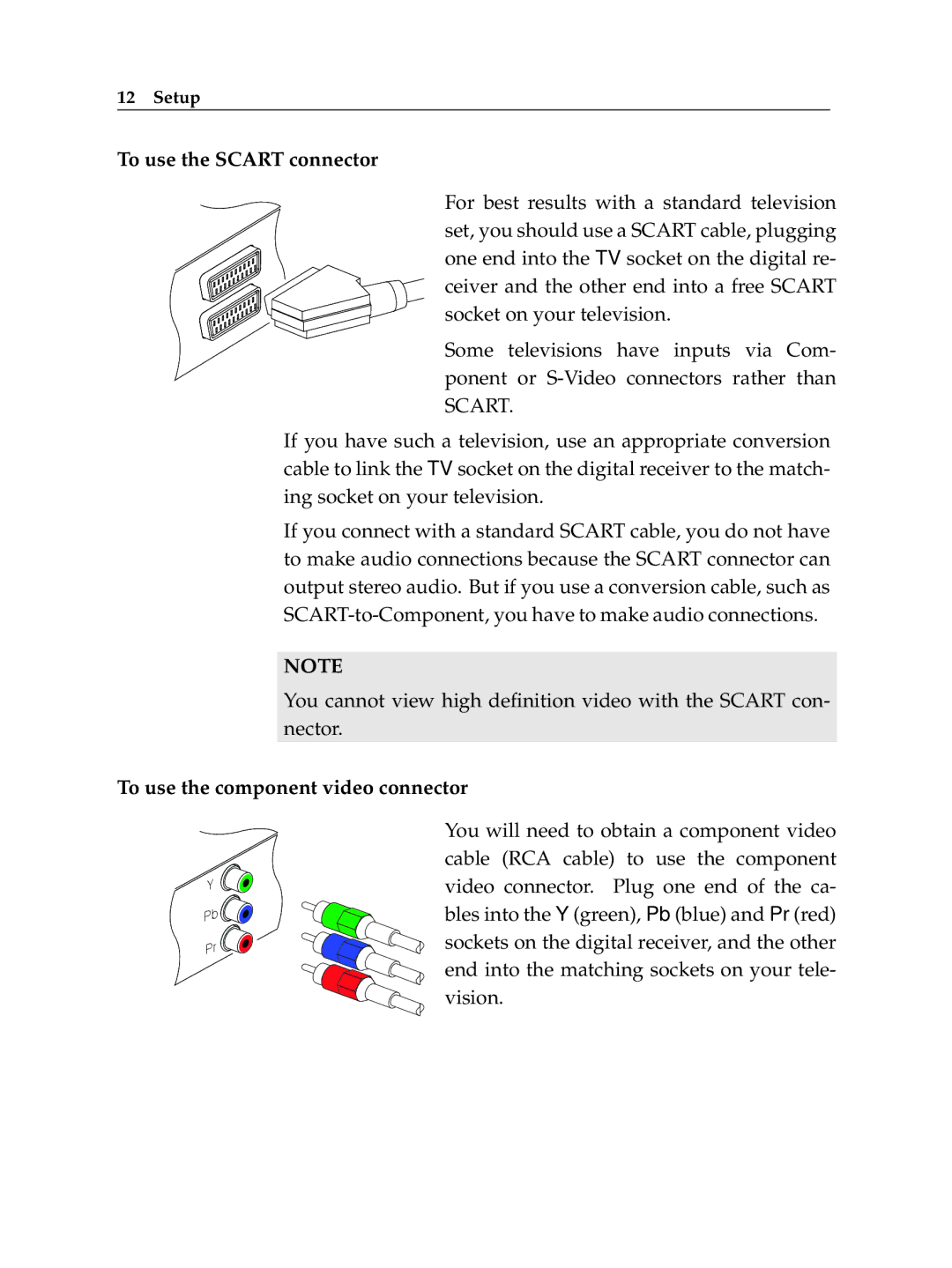 Topfield HV7700 HSCI manual To use the Scart connector 