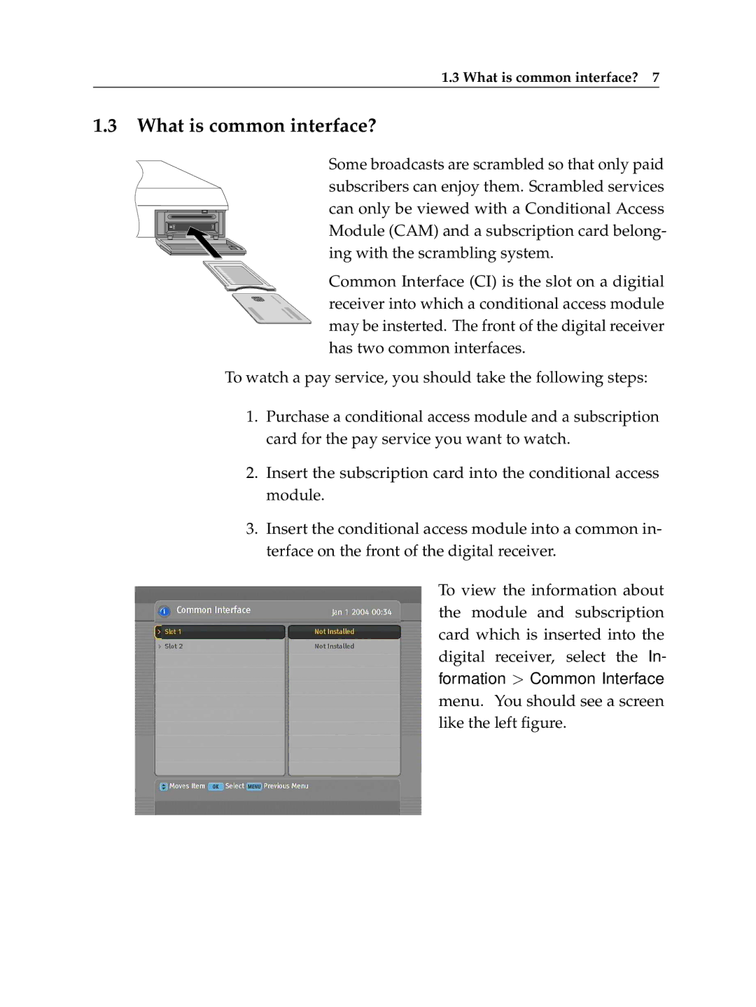 Topfield TF 500 PVRC manual What is common interface? 