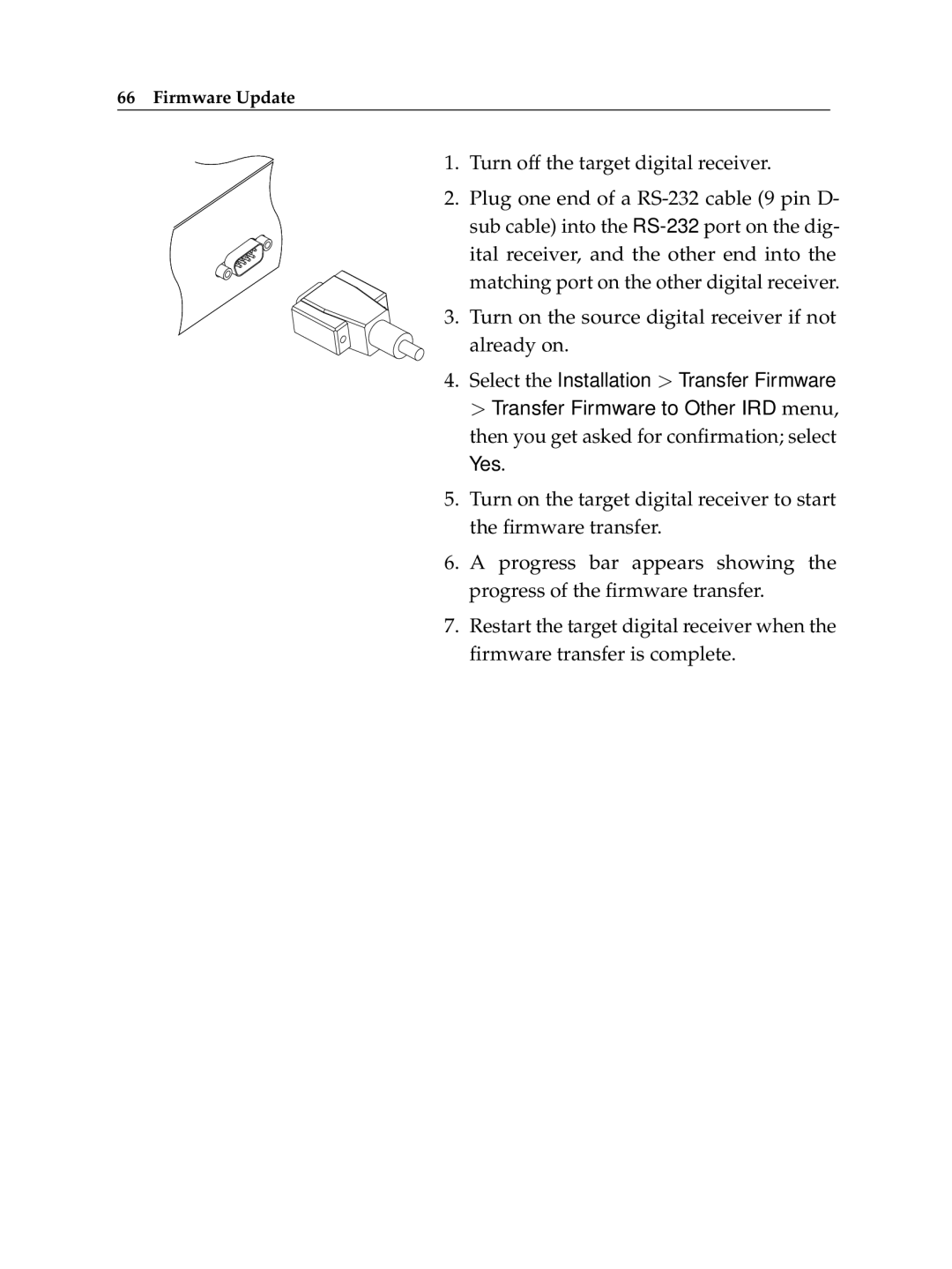 Topfield TF 500 PVRC manual Turn off the target digital receiver 