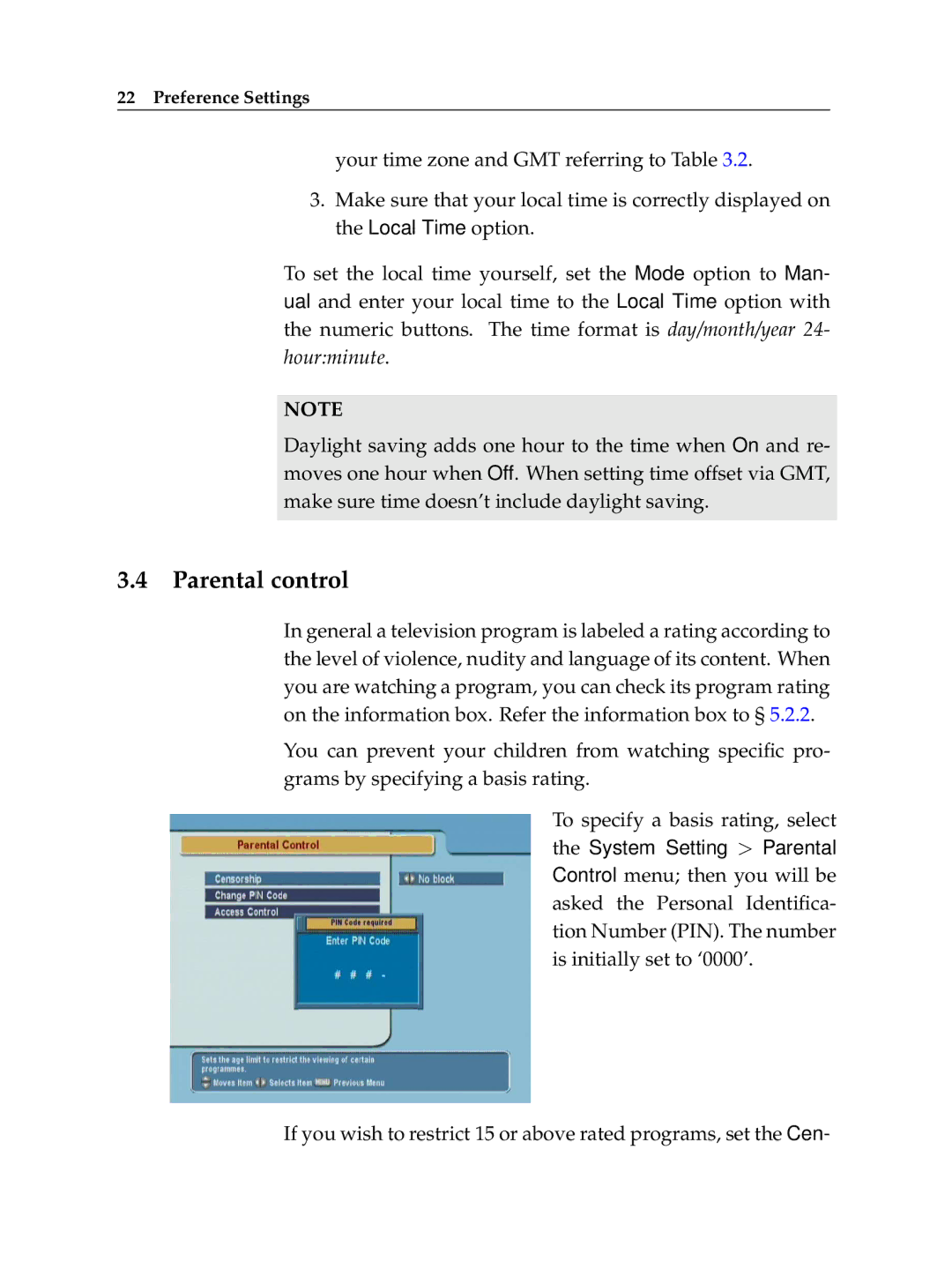 Topfield TF 5000 CI, TF 5100 CI manual Parental control 