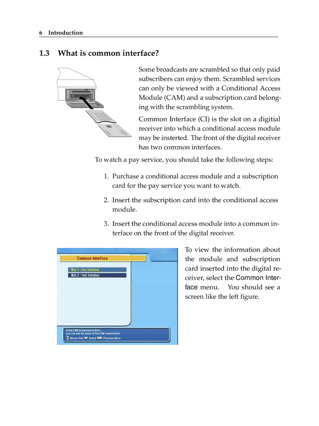 Topfield TF 5050 CI manual What is common interface? 