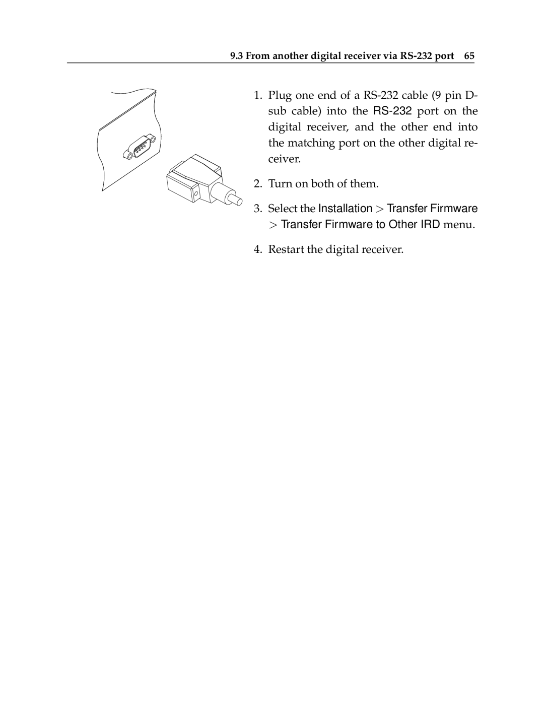 Topfield TF 5100 PVR manual From another digital receiver via RS-232 port 