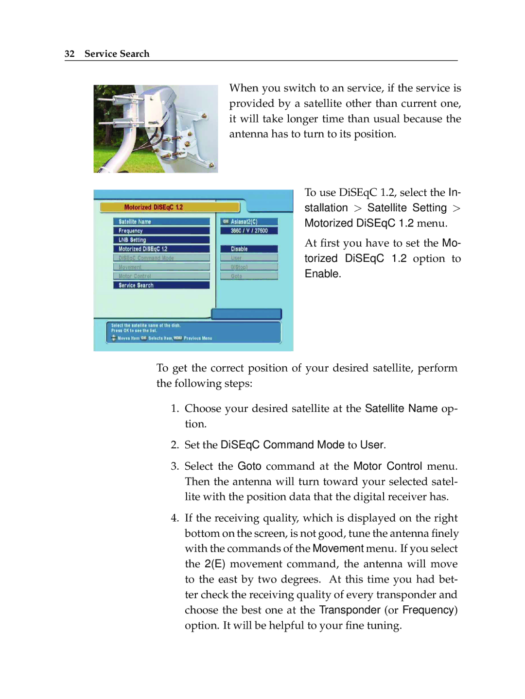 Topfield TF 5400 PVR manual Service Search 