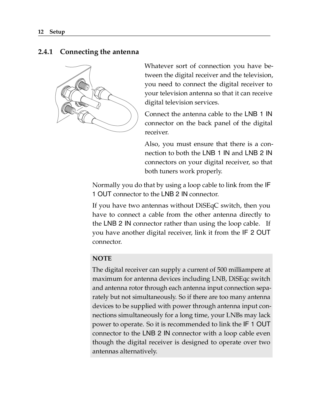 Topfield TF 5510 PVR, TF 5010 PVR manual Connecting the antenna 