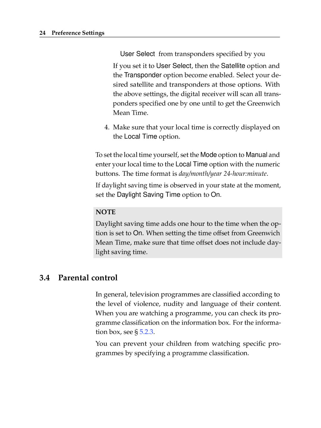 Topfield TF 5510 PVR, TF 5010 PVR manual Parental control 