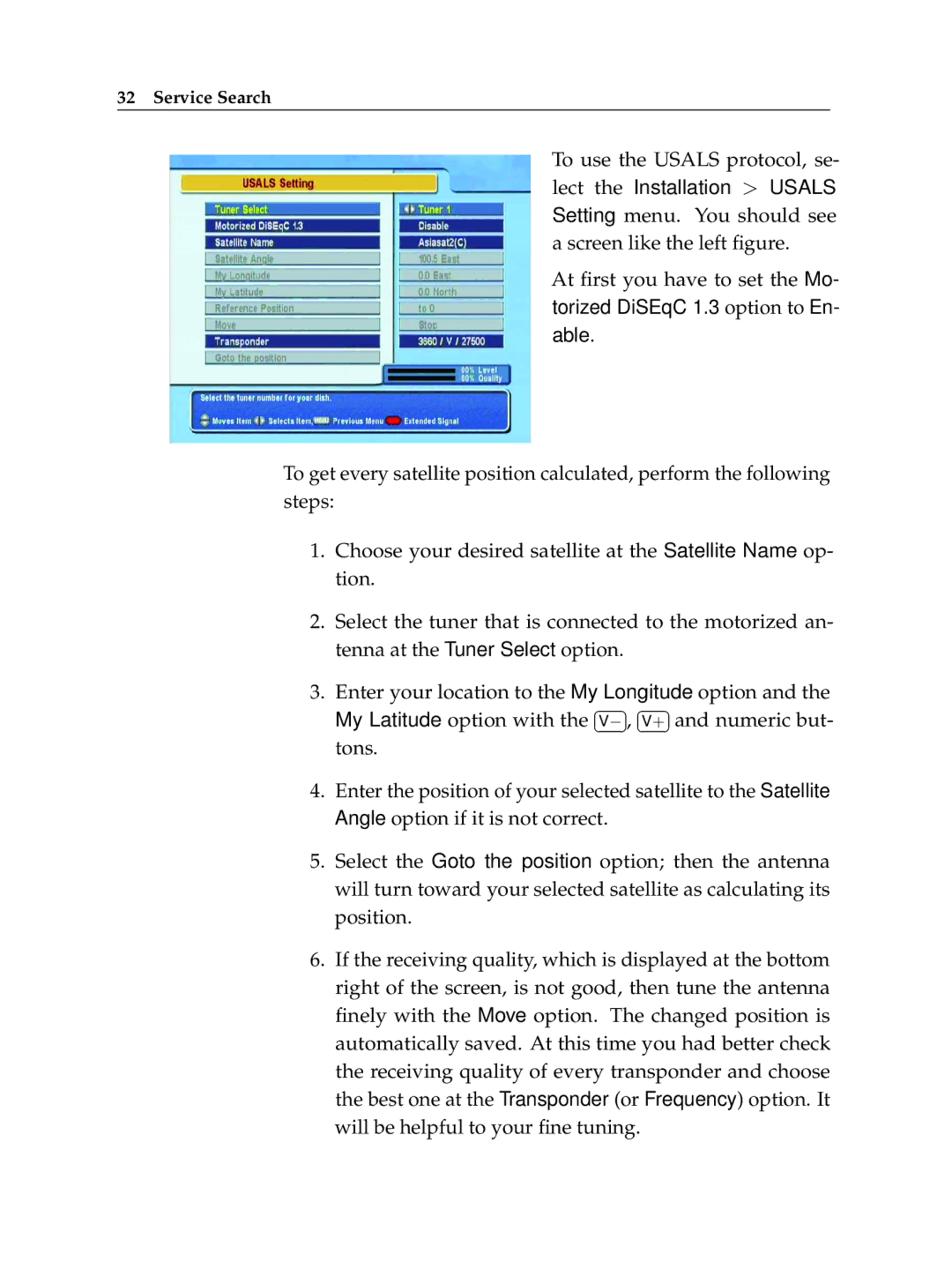 Topfield TF 5510 PVR, TF 5010 PVR manual Service Search 