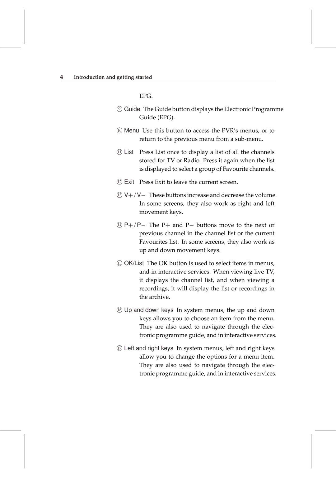 Topfield TF 5800 PVR user manual Epg 