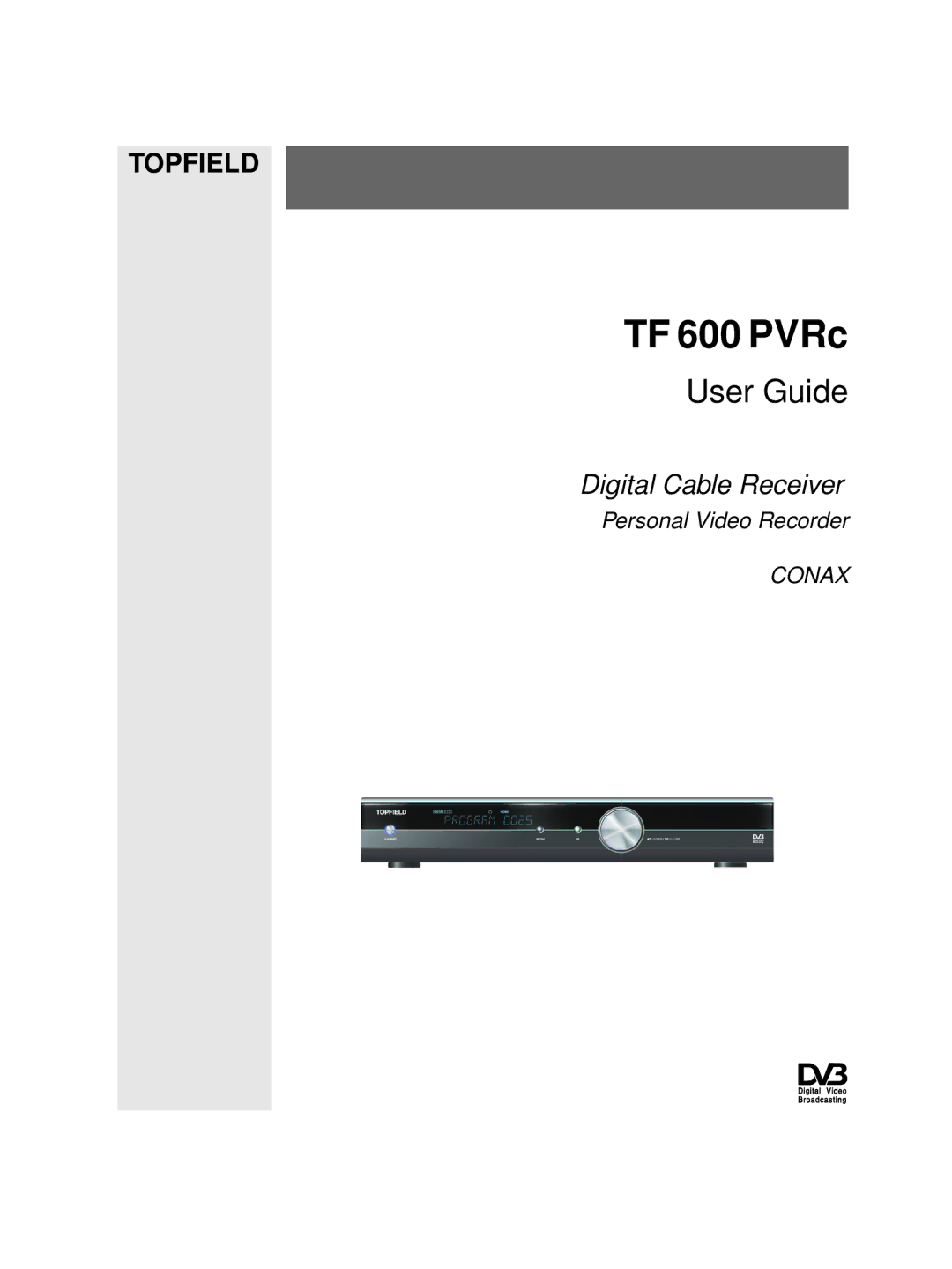 Topfield TF 600 PVRc manual 