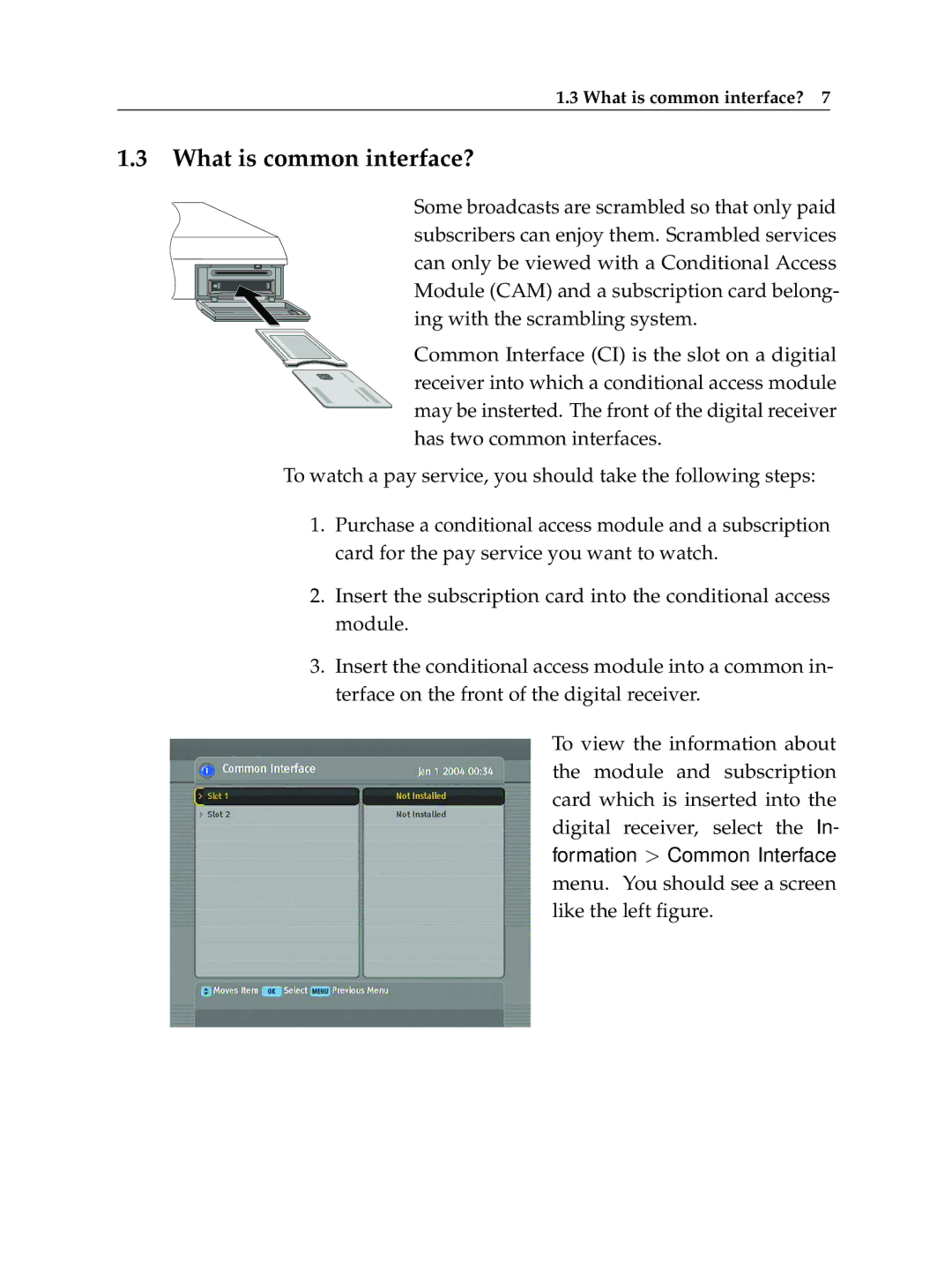 Topfield TF 600 PVRt manual What is common interface? 