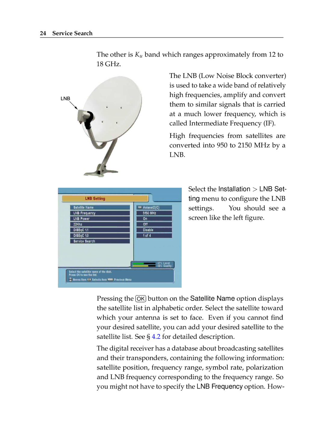 Topfield TF 6000 FE manual Service Search 