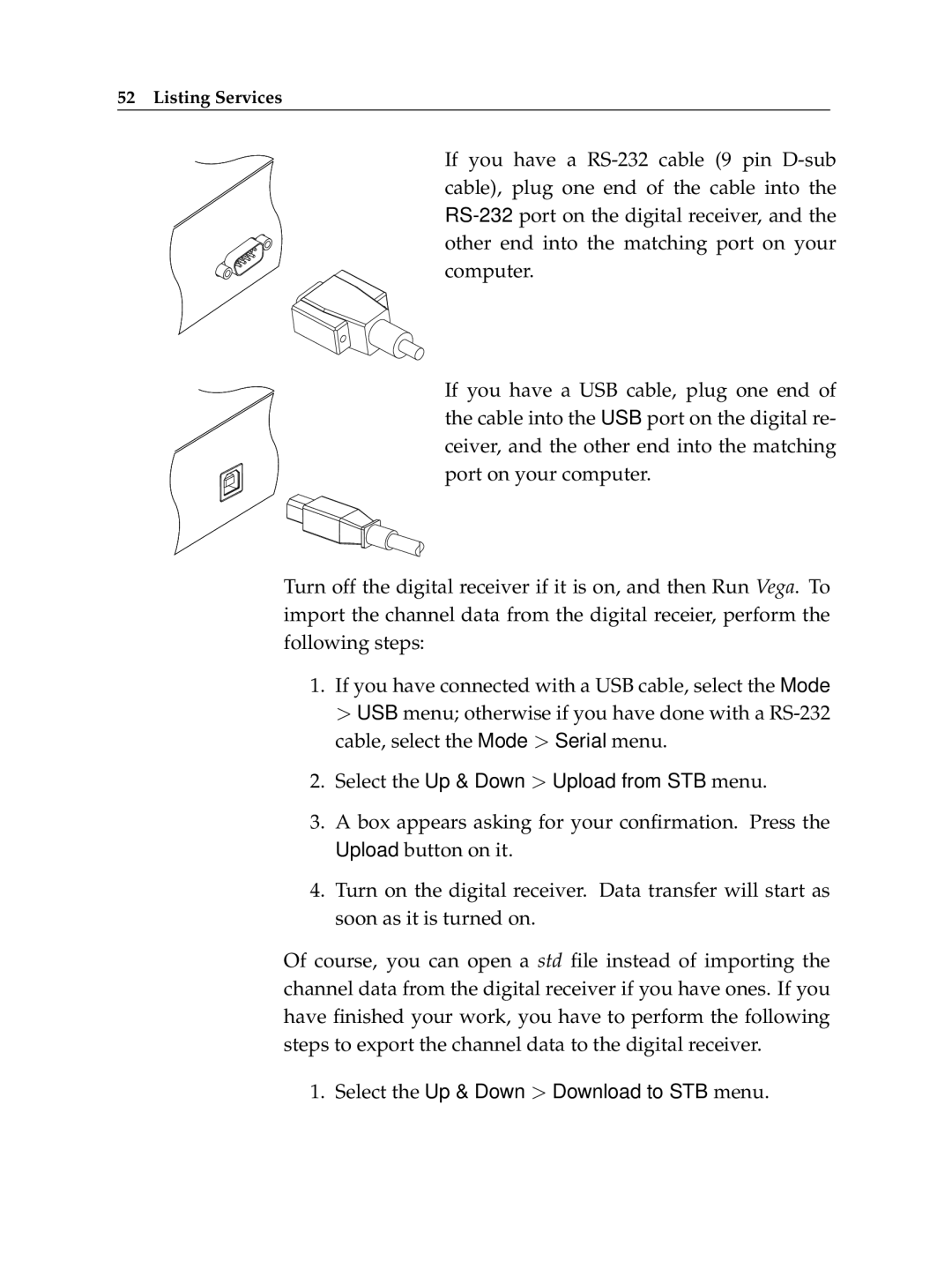 Topfield TF 6000 PVR manual Listing Services 