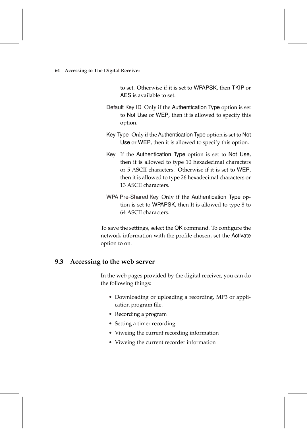 Topfield TF 6000 PVRt manual Accessing to the web server 