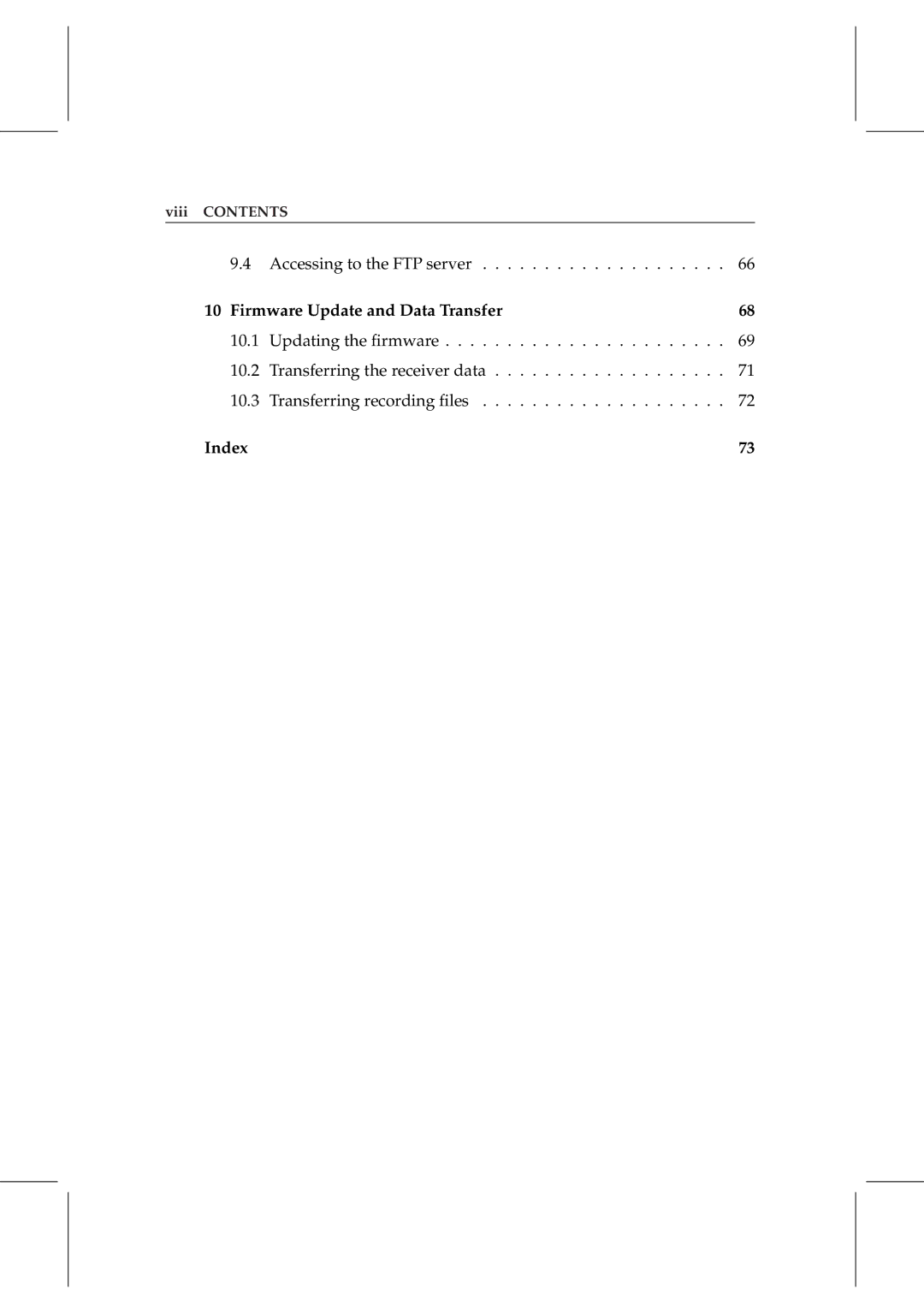 Topfield TF 6000 PVRt manual Firmware Update and Data Transfer, Index 