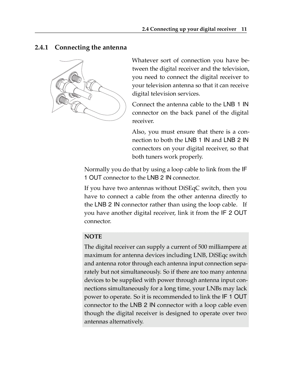 Topfield TF 6060 CI manual Connecting the antenna 